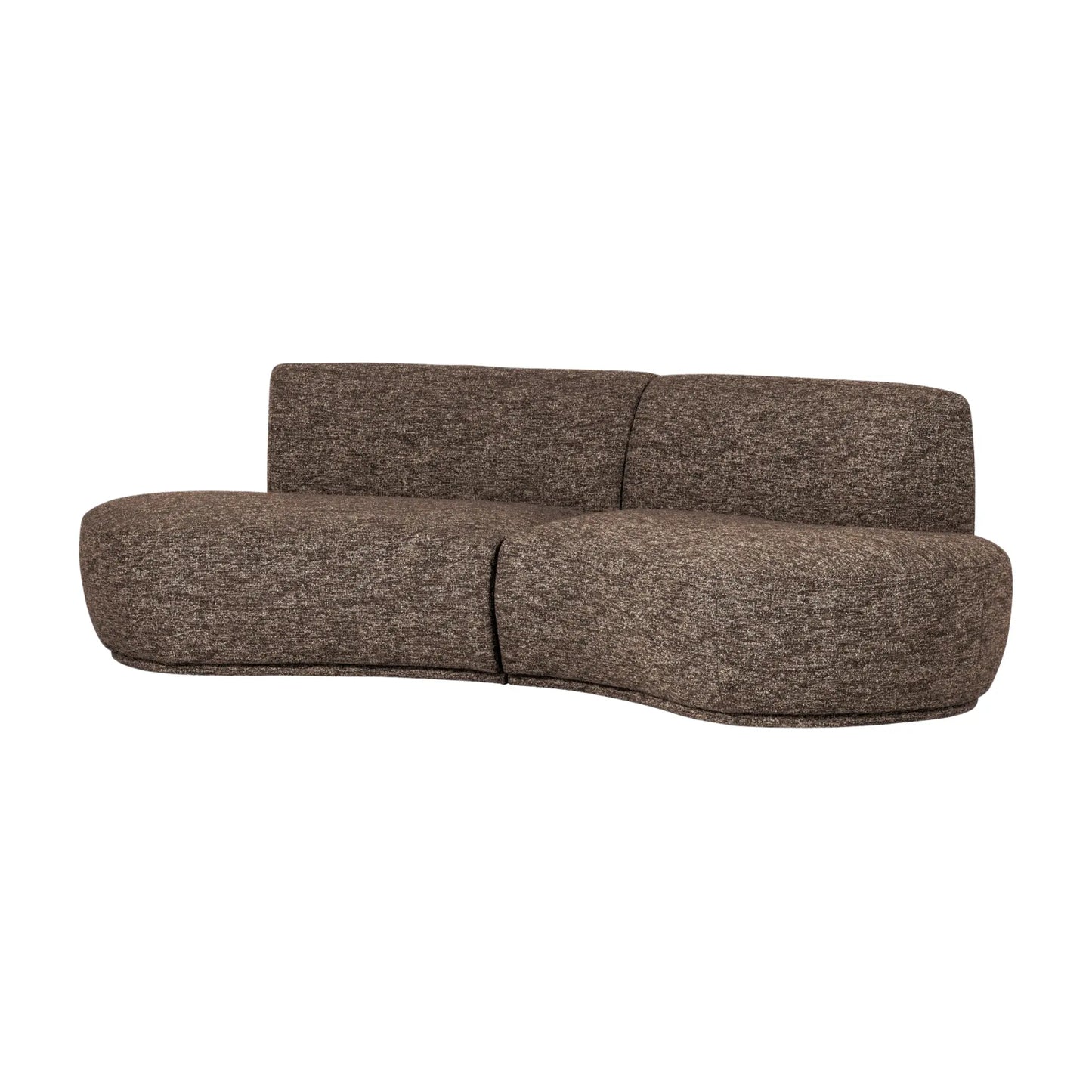 WOOOD Batavier Halvrund Soffa 4-Sits, Brown Melange