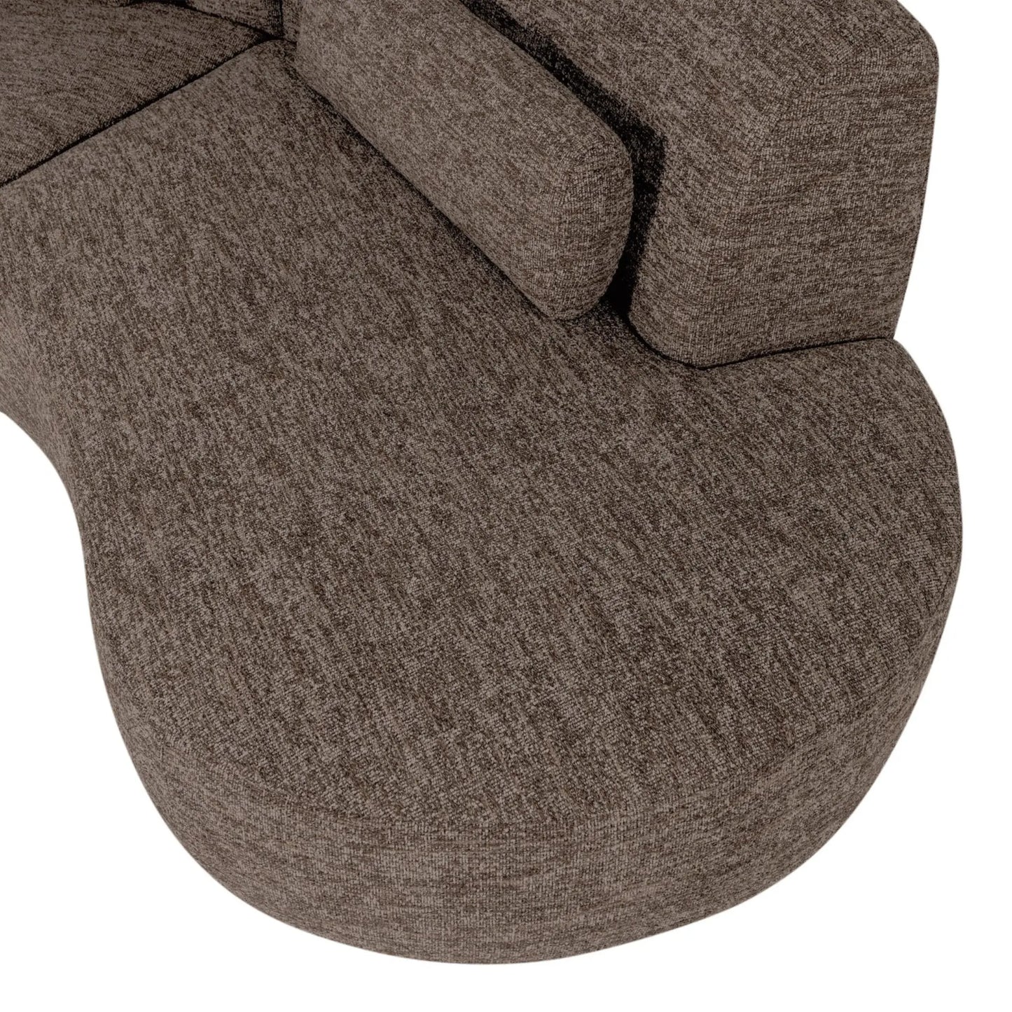 WOOOD Batavier Halvrund Soffa 4-Sits, Brown Melange