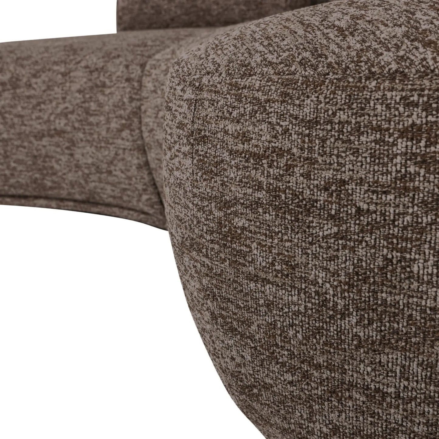 WOOOD Batavier Halvrund Soffa 4-Sits, Brown Melange