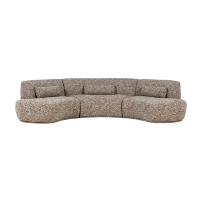 WOOOD Batavier Halvrund Soffa 6-Sits, Light Brown Melange