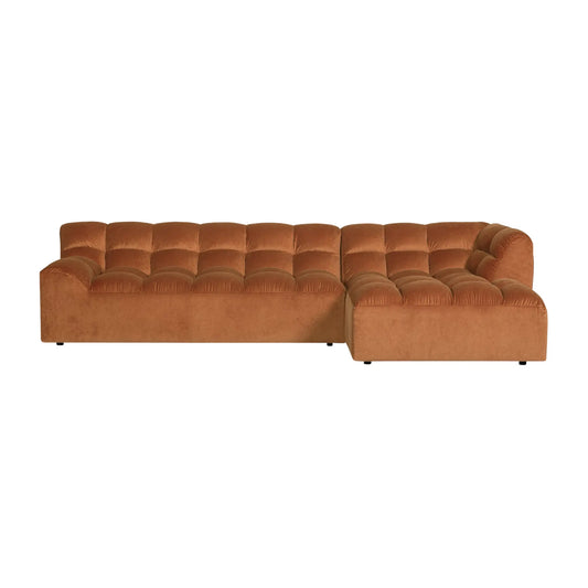WOOOD Allure Chaise Soffa Höger Sammet, Terra