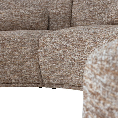 WOOOD Batavier Halvrund Soffa 6-Sits, Light Brown Melange