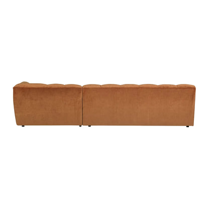 WOOOD Allure Chaise Soffa Höger Sammet, Terra