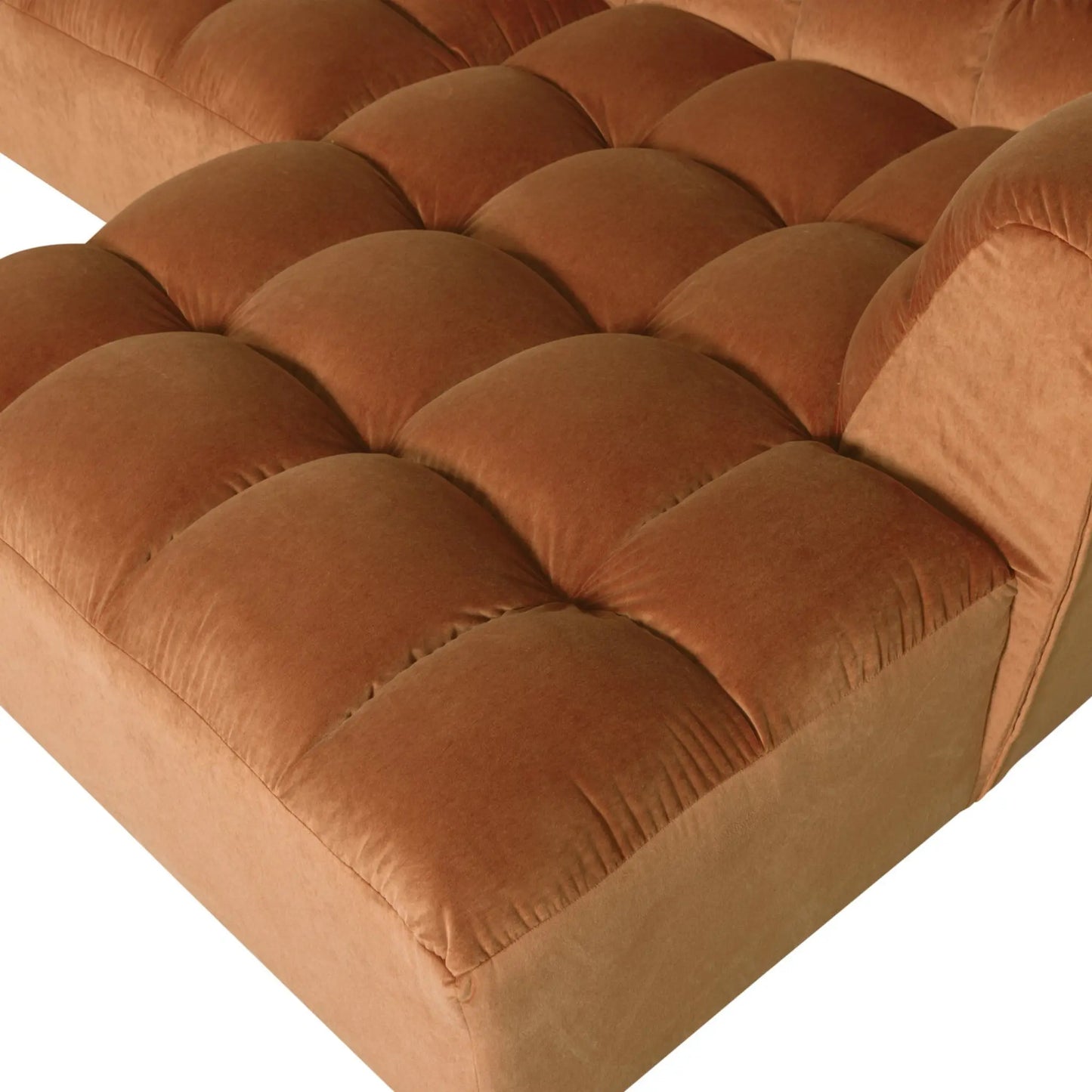 WOOOD Allure Chaise Soffa Höger Sammet, Terra