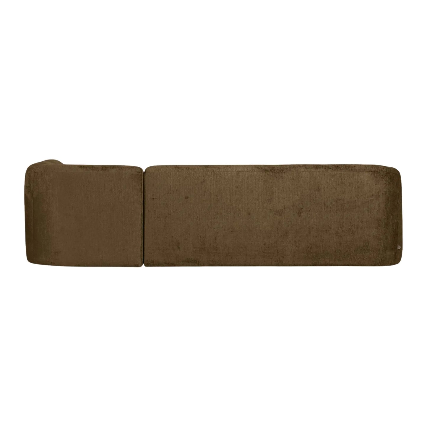 WOOOD Sloping Hörnsoffa Höger Sammet, Brass