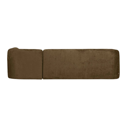 WOOOD Sloping Hörnsoffa Höger Sammet, Brass