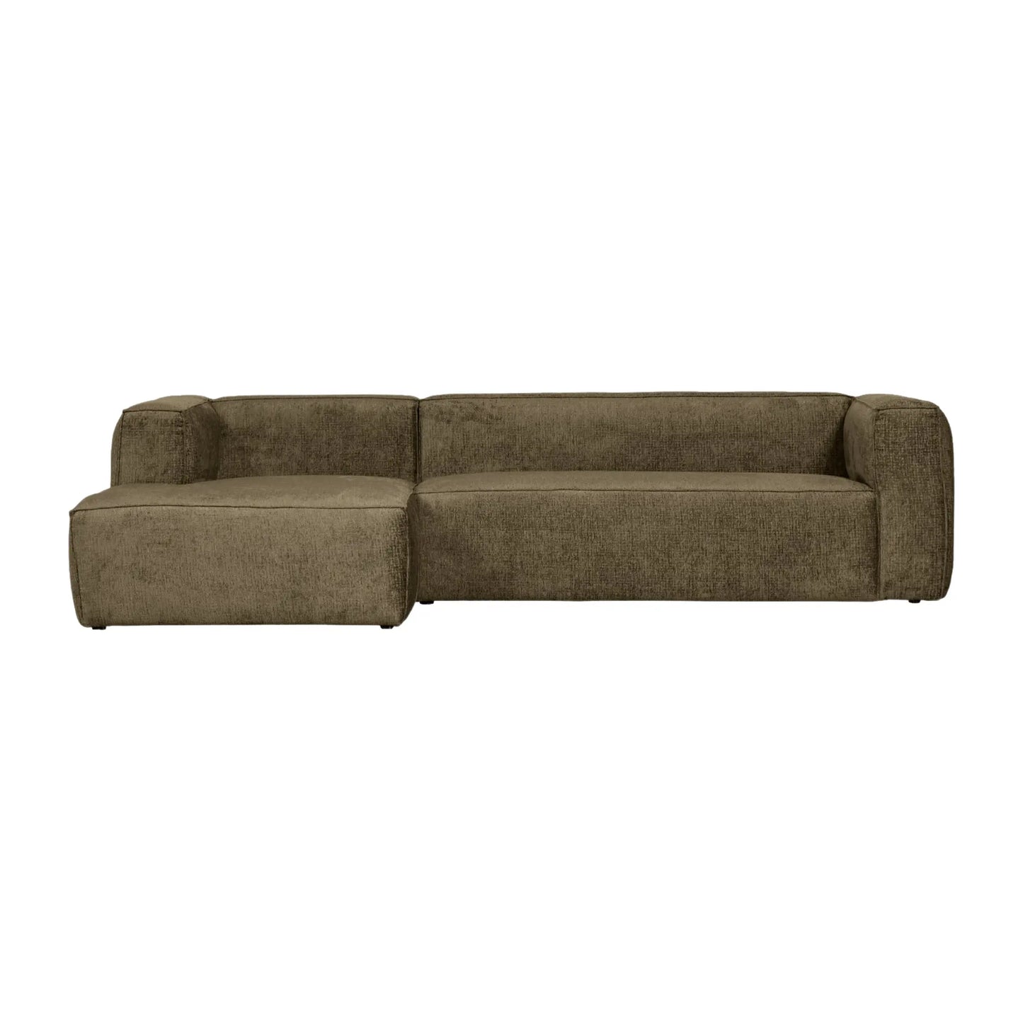 WOOOD Bean Hörnsoffa Vänster Sammet, Moss