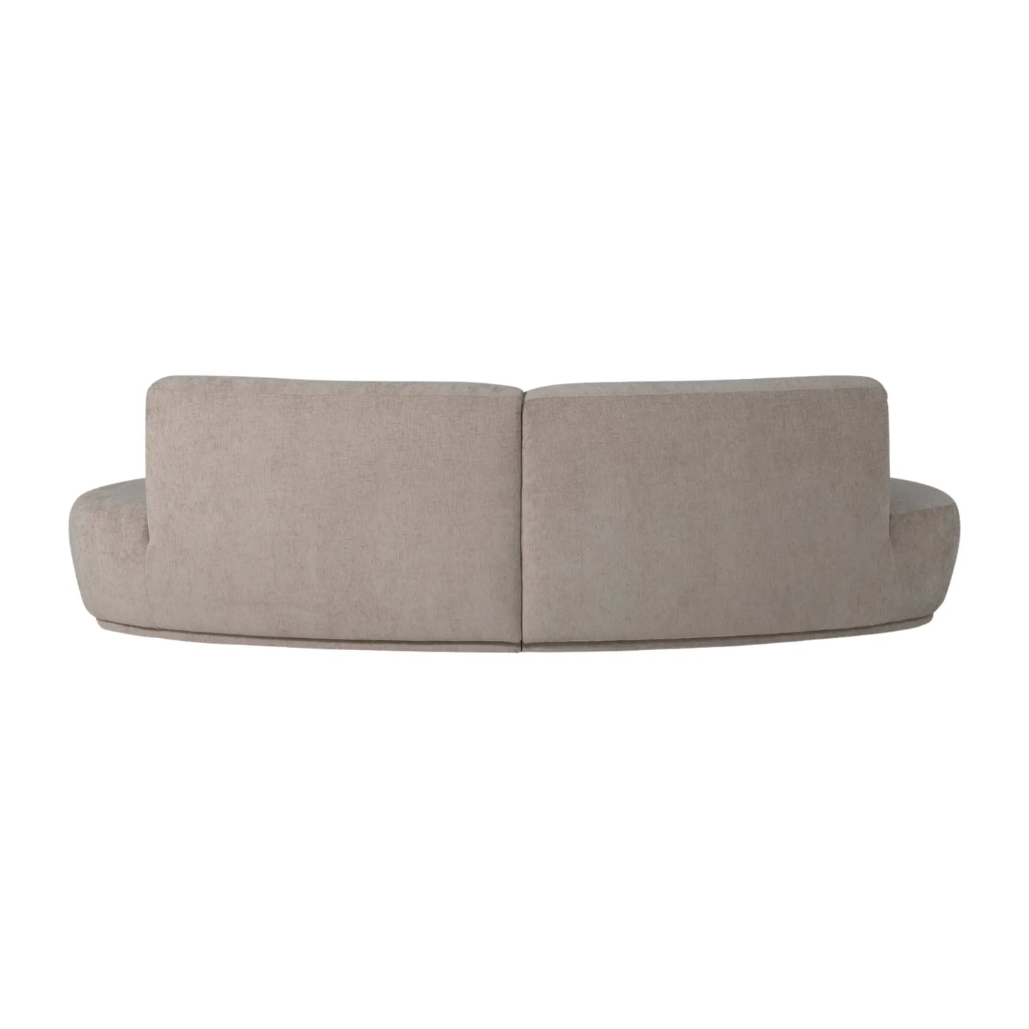 WOOOD Batavier Halvrund Soffa 4-Sits Sammet, Sand Melange