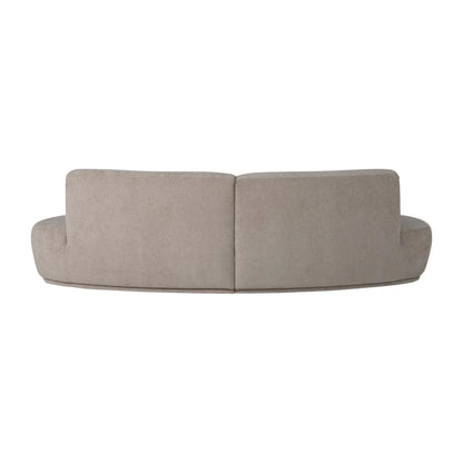 WOOOD Batavier Halvrund Soffa 4-Sits Sammet, Sand Melange