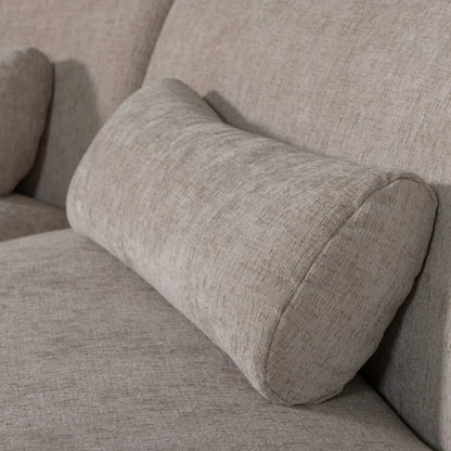 WOOOD Batavier Halvrund Soffa 4-Sits Sammet, Sand Melange