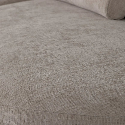 WOOOD Batavier Halvrund Soffa 4-Sits Sammet, Sand Melange