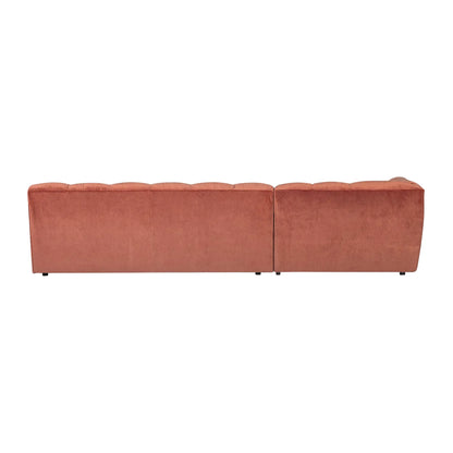WOOOD Allure Chaise Soffa Vänster Sammet, Blush