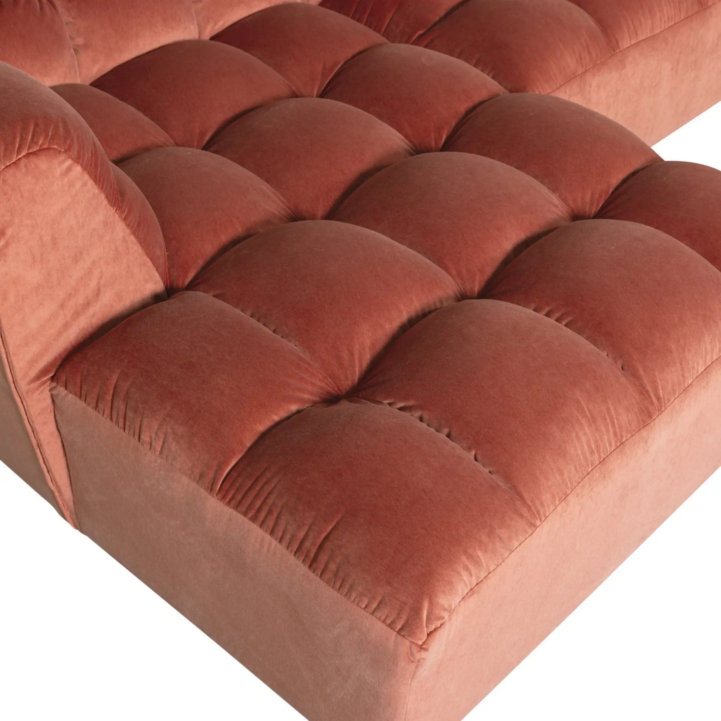 WOOOD Allure Chaise Soffa Vänster Sammet, Blush