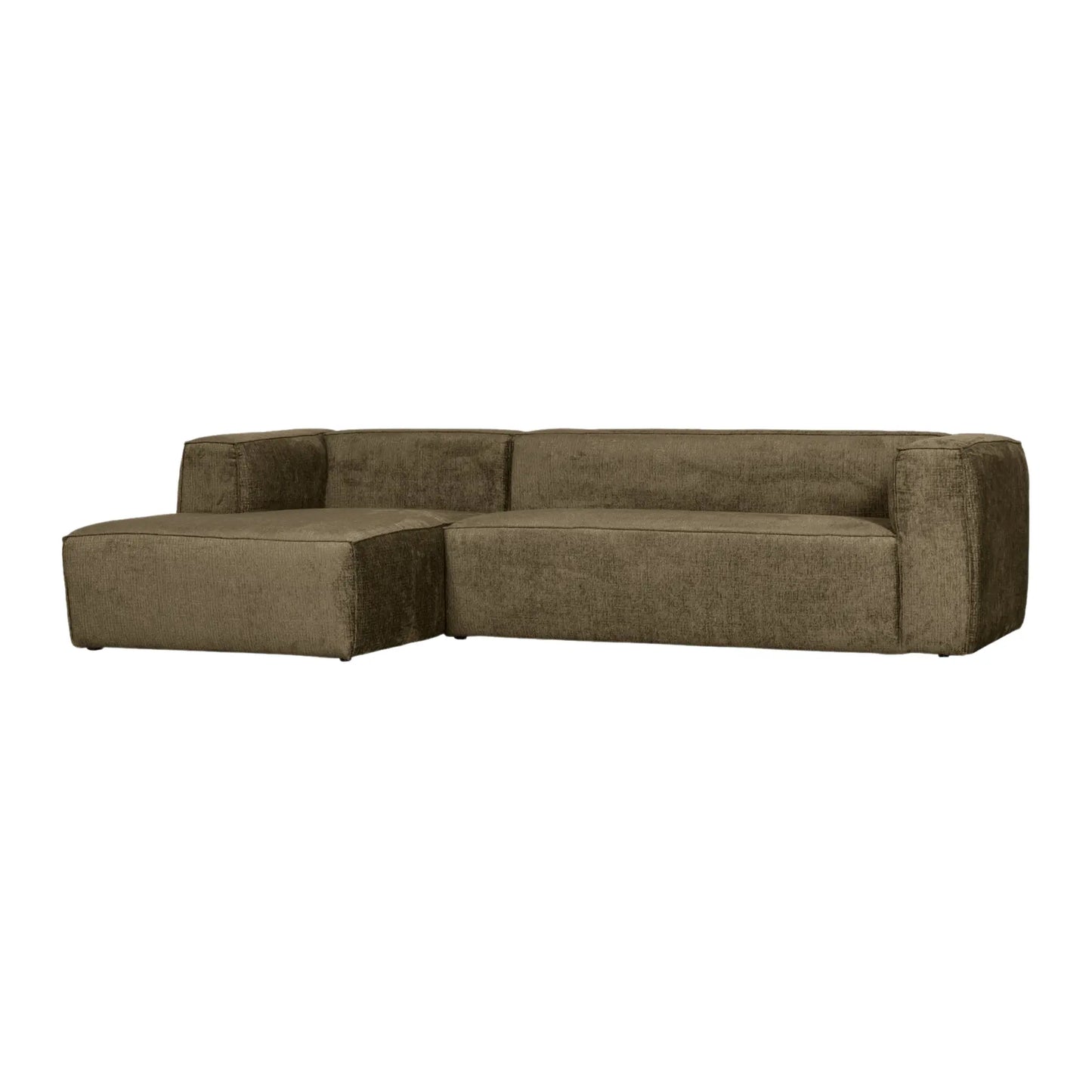 WOOOD Bean Hörnsoffa Vänster Sammet, Moss