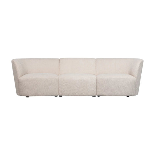 WOOOD Coco 3-Sits Soffa Bouclé, Cream
