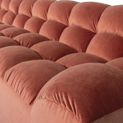 WOOOD Allure Chaise Soffa Vänster Sammet, Blush