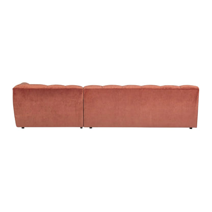 WOOOD Allure Chaise Soffa Höger Sammet, Blush