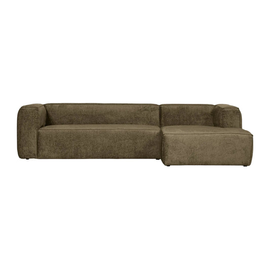 WOOOD Bean Hörnsoffa Höger Sammet, Moss