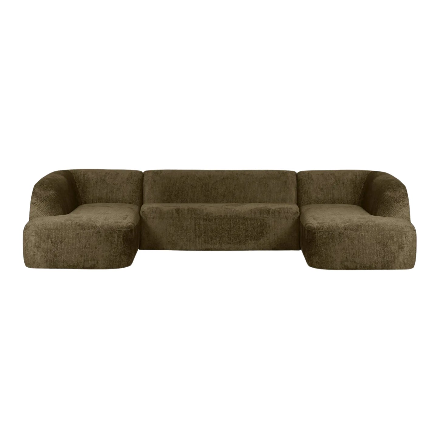 WOOOD Sloping Soffa U-Shape Sammet, Bonsai