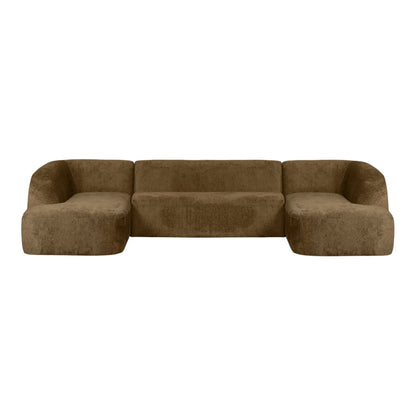 WOOOD Sloping Soffa U-Shape Sammet, Brass