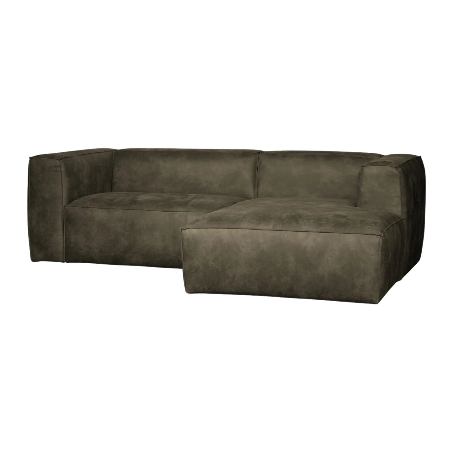 WOOOD Bean Schäslongsoffa Höger Eco Läder, Army