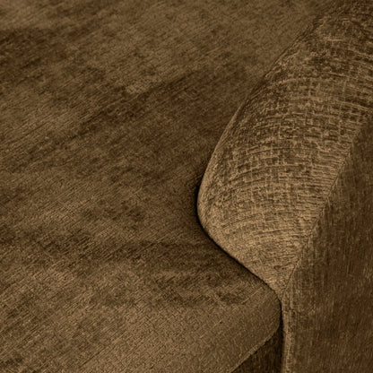 WOOOD Sloping Hörnsoffa Höger Sammet, Brass