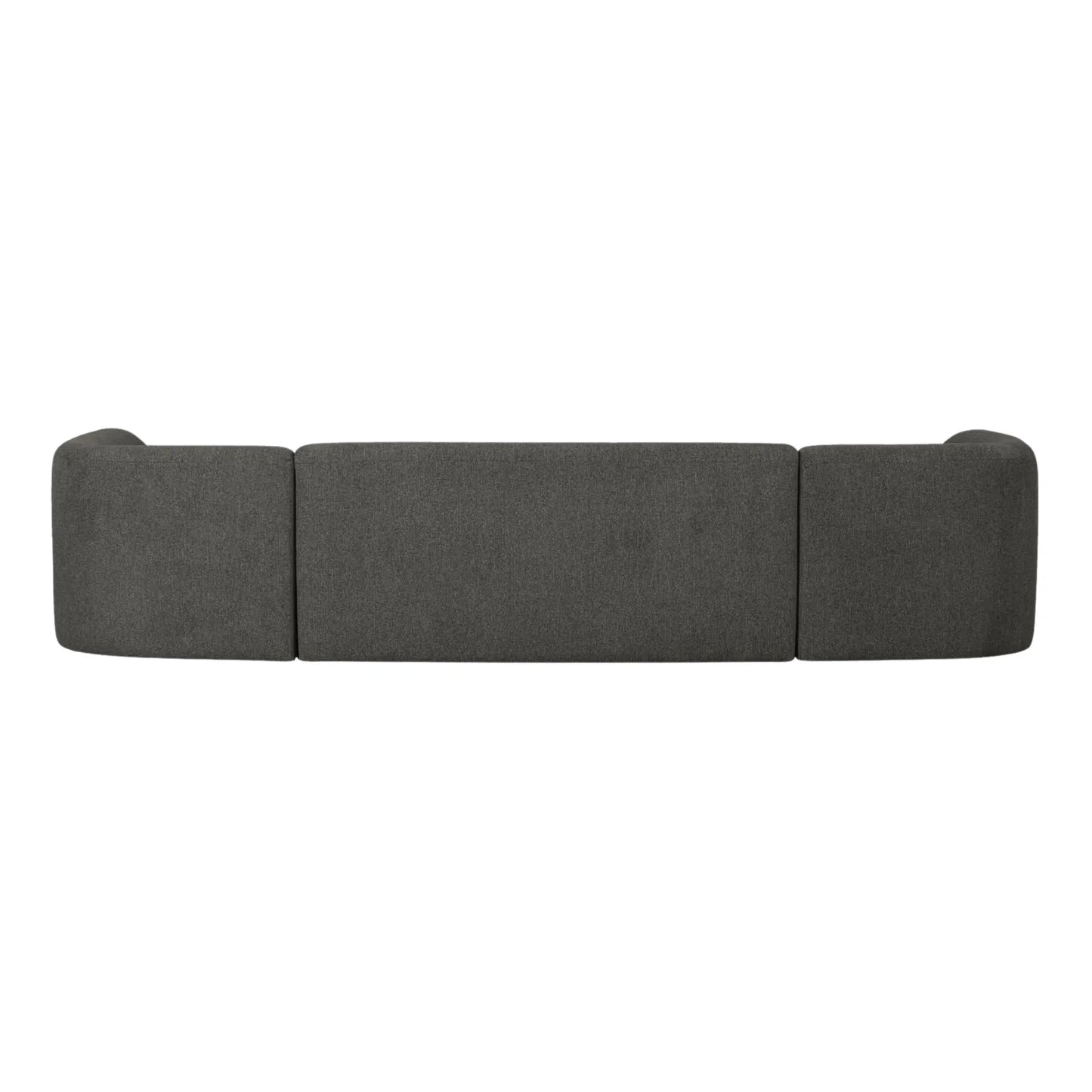 WOOOD Sloping Soffa U-Shape, Grey/Black Melange
