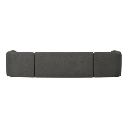 WOOOD Sloping Soffa U-Shape, Grey/Black Melange