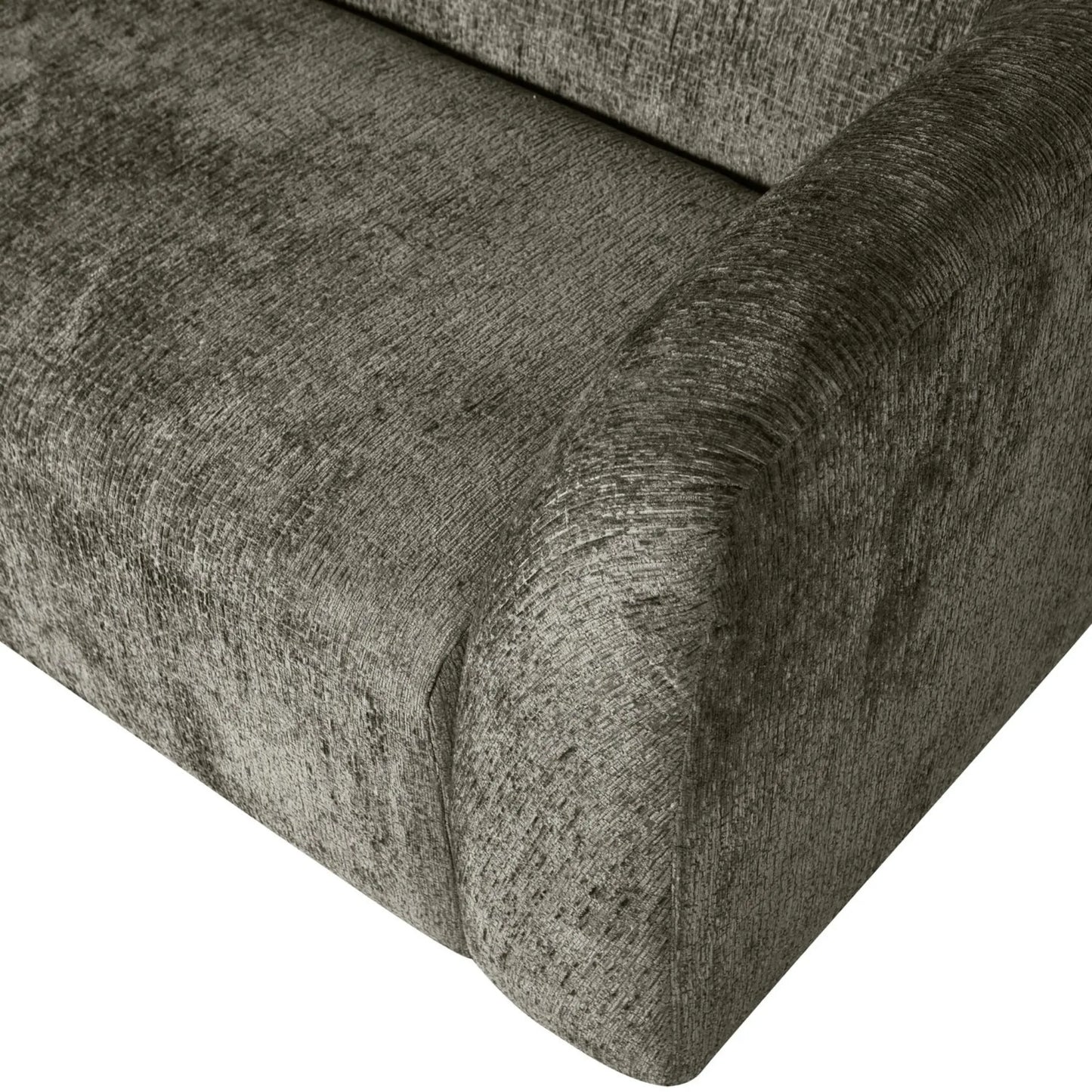 WOOOD Sloping 3-Sits Soffa Sammet, Frost
