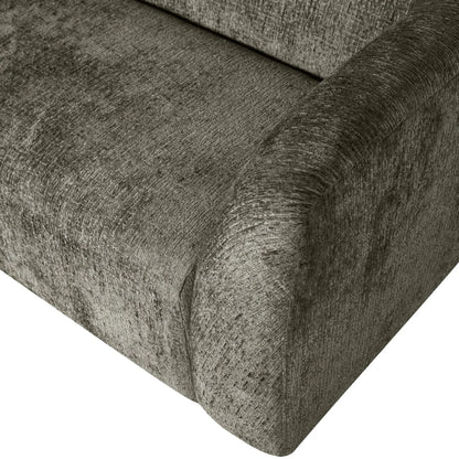 WOOOD Sloping 3-Sits Soffa Sammet, Frost