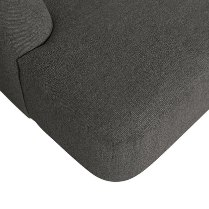 WOOOD Sloping Soffa U-Shape, Grey/Black Melange
