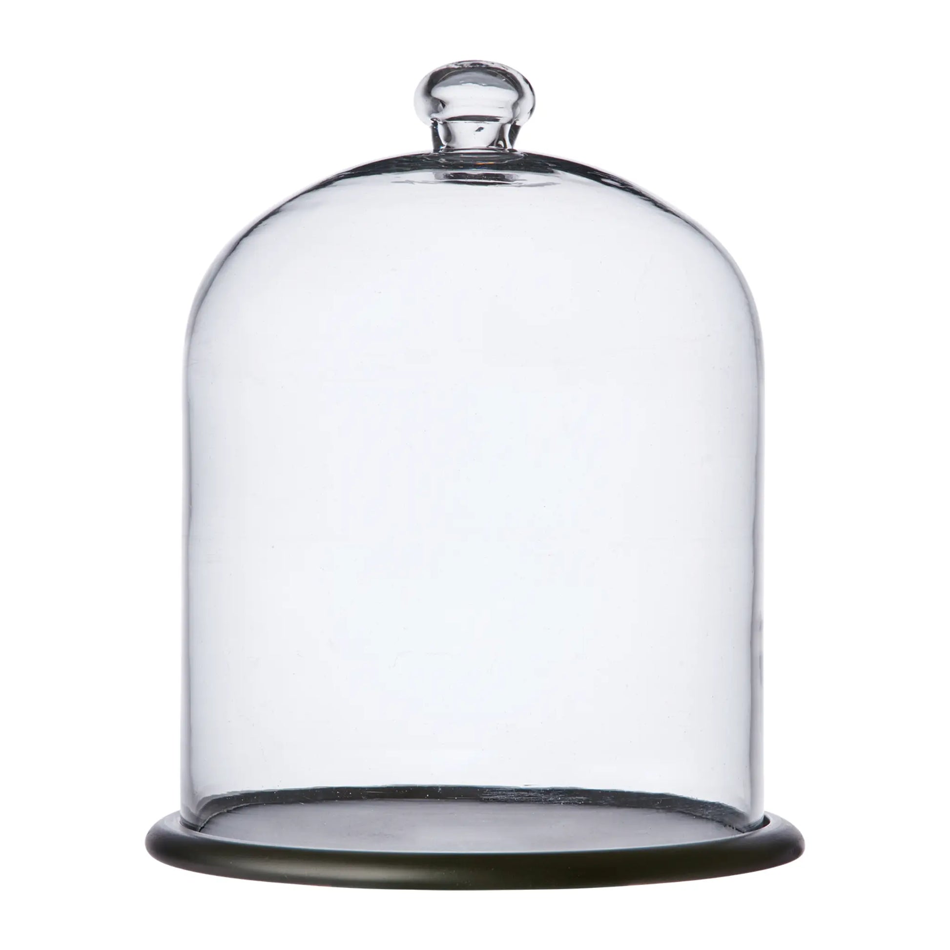 Affari of Sweden, Bella Glaskupa med fat Xl, Klar/svart-Silvra Home