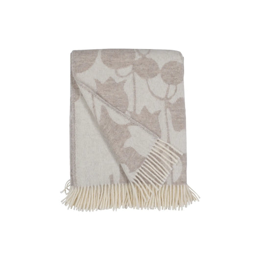 Almedahls Skogen Pläd 130x170cm, Beige Offwhite