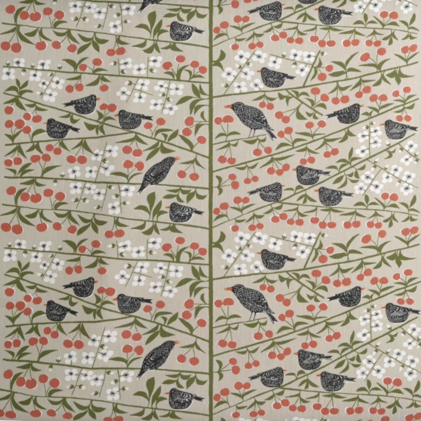 Almedahls Körsbärsträdgården Duk 145x250cm, Beige