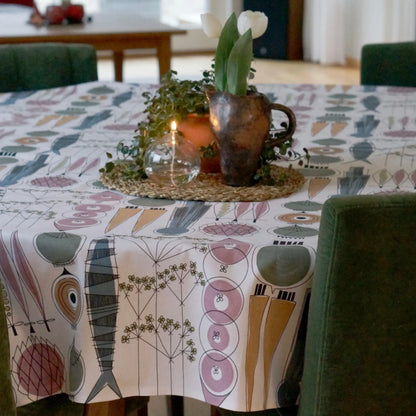 Almedahls Picknick Vaxduk 145x220cm, Blårosa