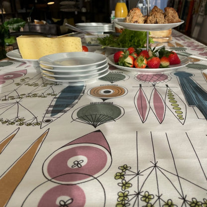 Almedahls Picknick Vaxduk 145x220cm, Blårosa