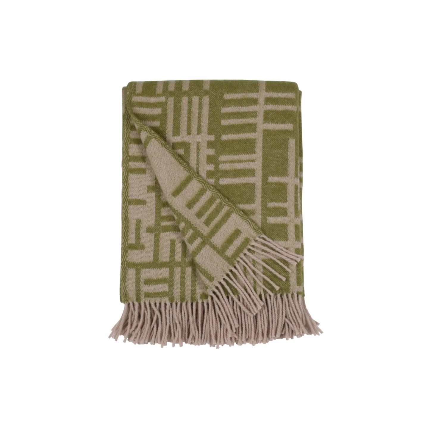 Almedahls Pickepin Pläd 130x170cm, Mossgrön Beige