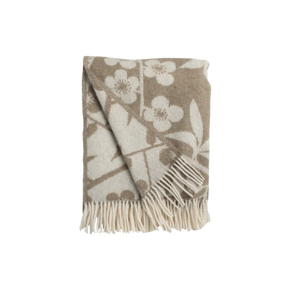 Almedahls Körsbärsträdgården Pläd 130x170cm, Brun Off White