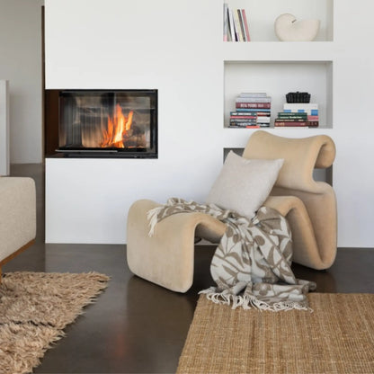 Almedahls Körsbärsträdgården Pläd 130x170cm, Brun Off White