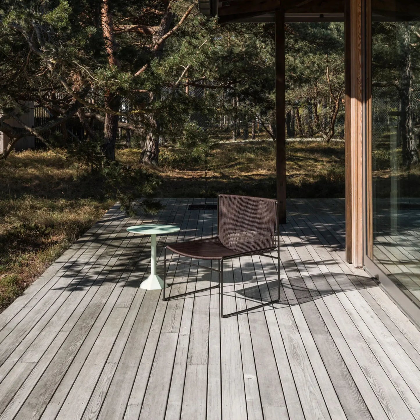 Bebo Objects Lyre Fåtölj Svart 2-Pack, Snöre Brun