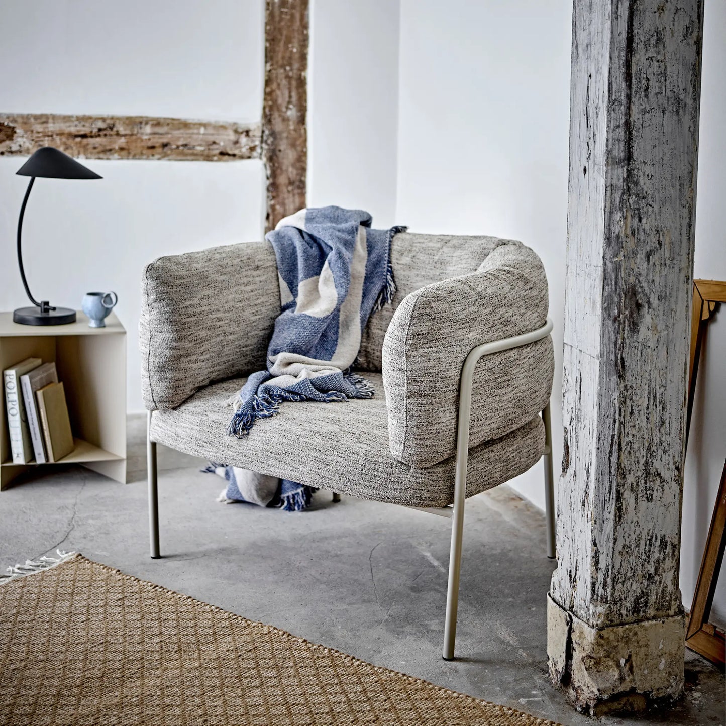 Bloomingville Karel Loungefåtölj, Vit