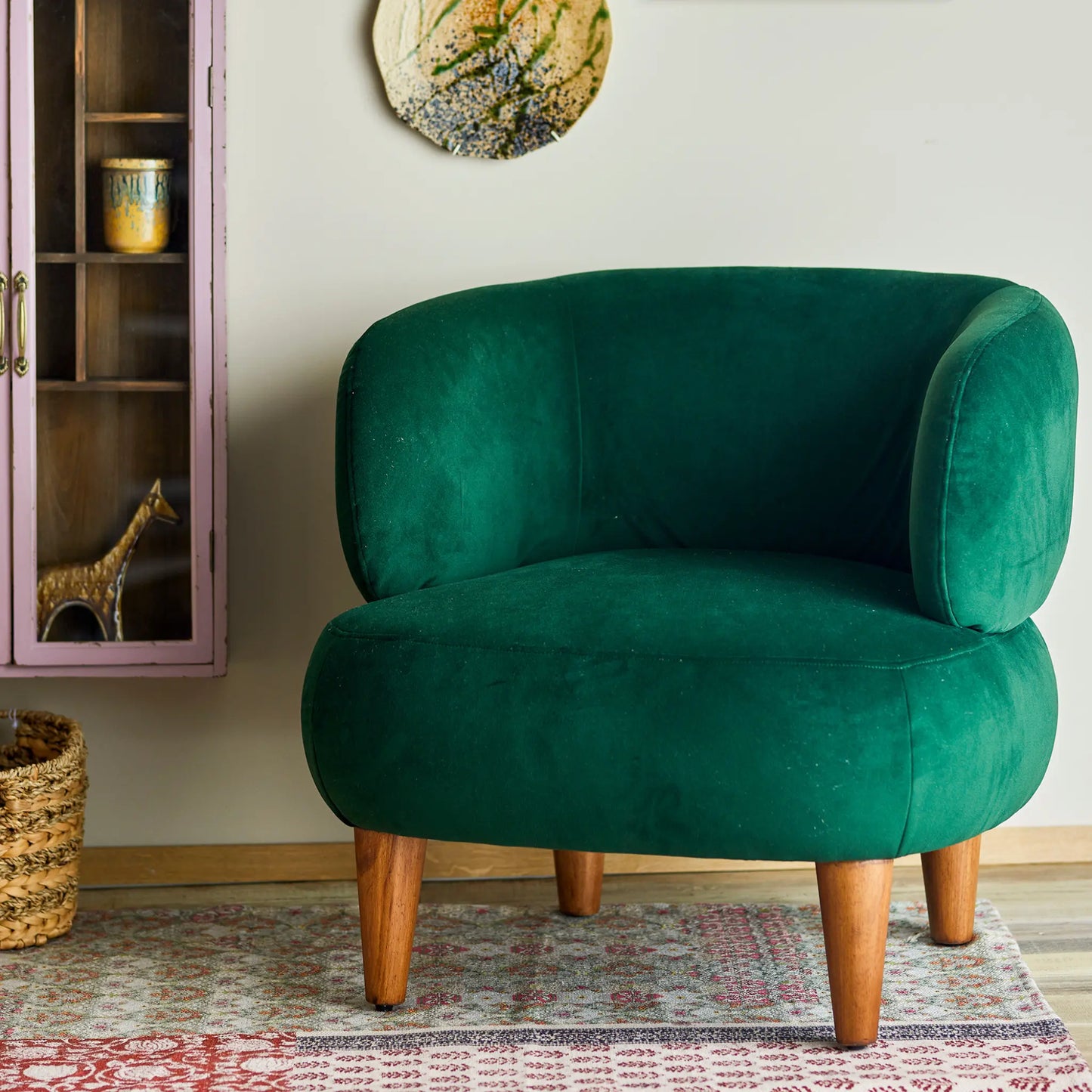 Creative Collection Ruperta Loungefåtölj, Grön