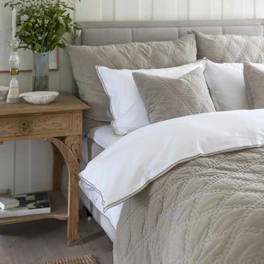 Borås Cotton Sky Bäddset 230x220/2*50x60 cm, Beige