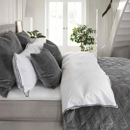 Borås Cotton Sky Bäddset 150x210/50x60 cm, Grå