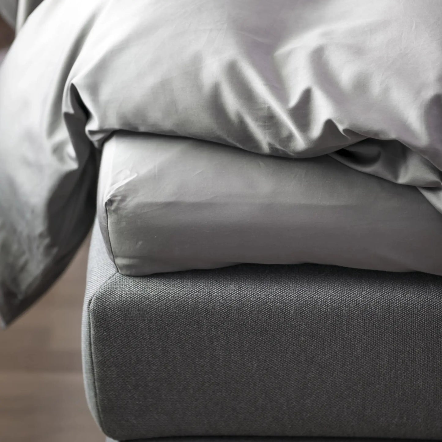 Borås Cotton Cloud Kuvertsytt Lakan 120x200 cm, Antrasit