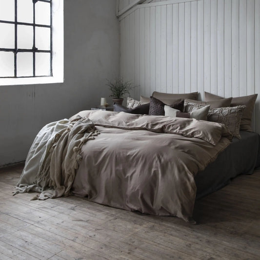 Borås Cotton Cloud Bäddset 230x220/50x60 cm, Sand