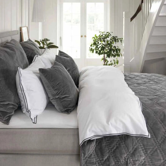 Borås Cotton Sky Bäddset 230x220/2*50x60 cm, Grå
