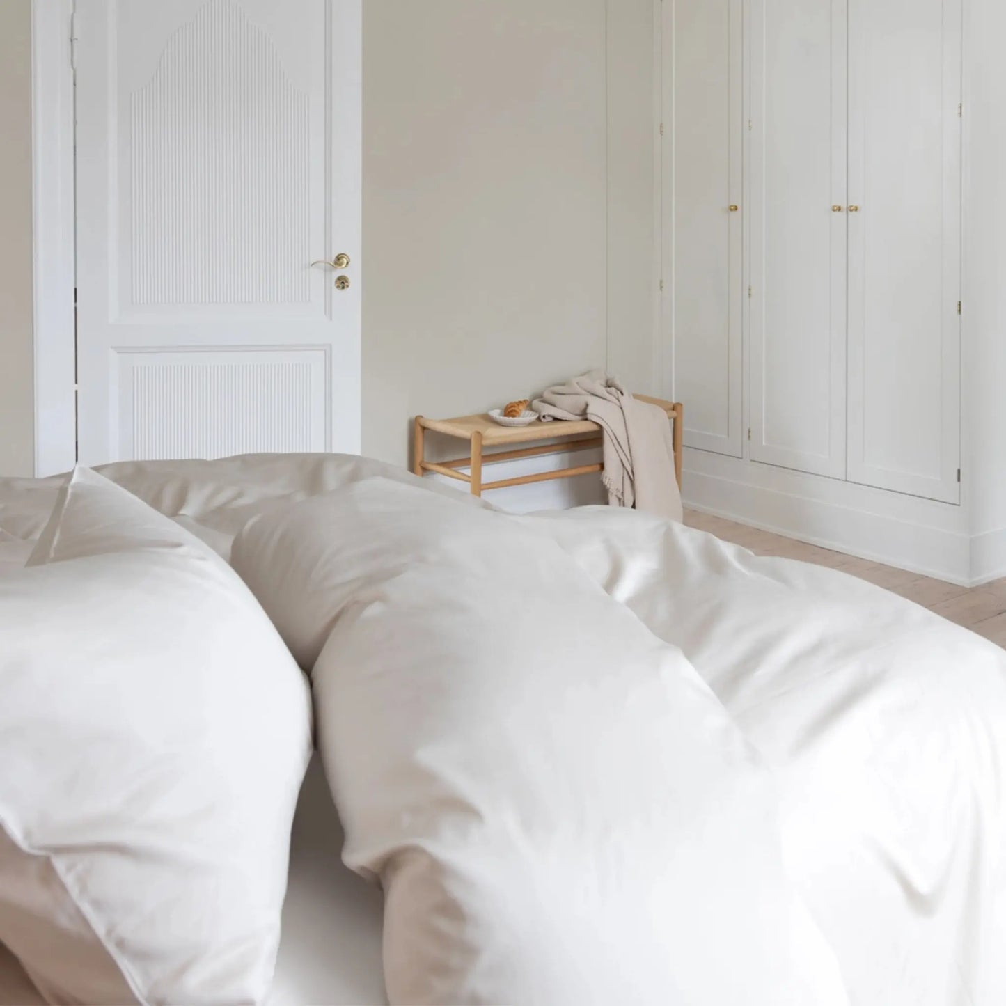 Borås Cotton Cloud Bäddset 150x210/50x60 cm, Ljus Beige