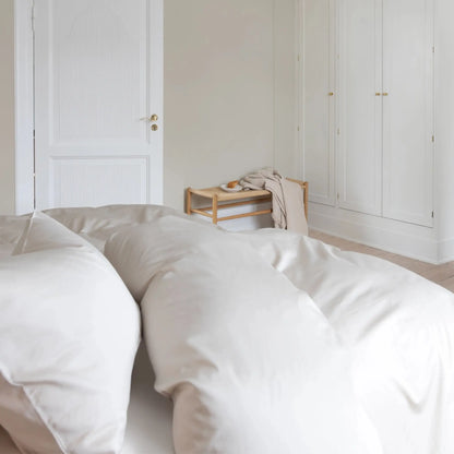 Borås Cotton Cloud Bäddset 150x210/50x60 cm, Ljus Beige