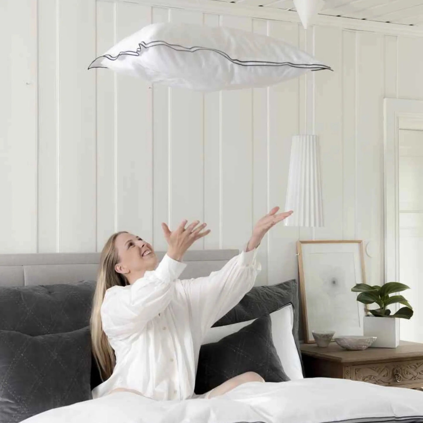 Borås Cotton Sky Bäddset 230x220/2*50x60 cm, Grå